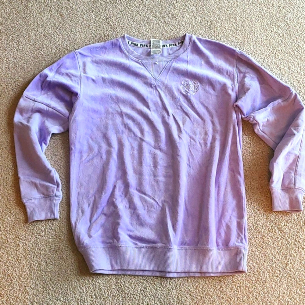 Victoria's Secret PINK Velour Crew Sweatshirt